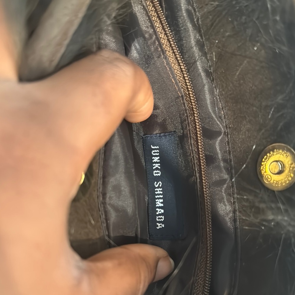 Authentic Junko Shimada Chic Brown Fur Tote Bag - Picture 8 of 10